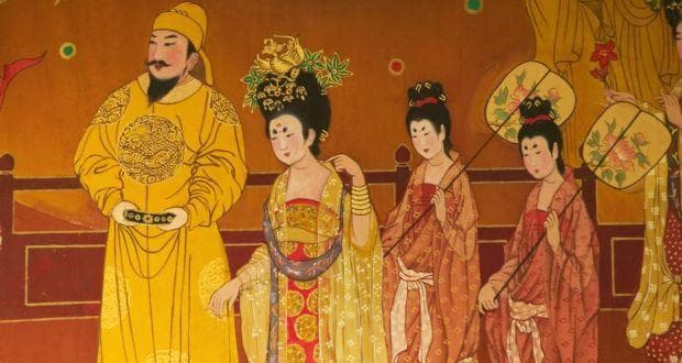 Lukisan Kaisar dan permaisuri Dinasti Tang. (Jernih)