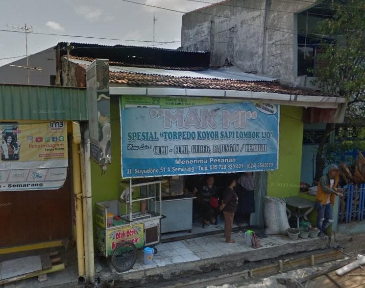 Nasi Koyor Mak Mi Semarang, warung yang menyediakan kuliner torpedo sapi. (Google Street View)