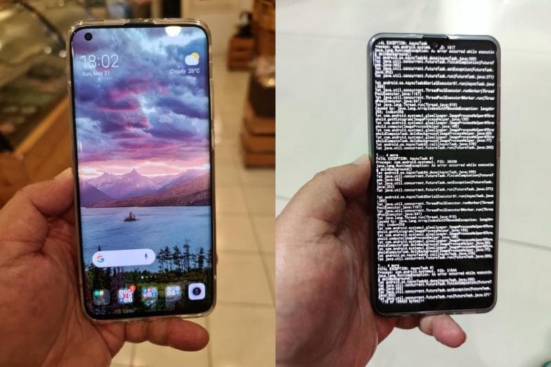 Gambar wallpaper yang membuat ponsel pintar Samsung rusak. (Twitter.com/gadtorade)