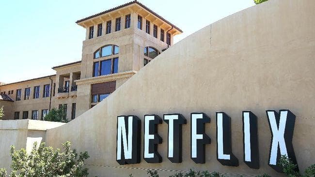 Netflix, perusahaan streaming yang terkenal dengan film-filmnya. (AFP/Justin Sullivan)<br>