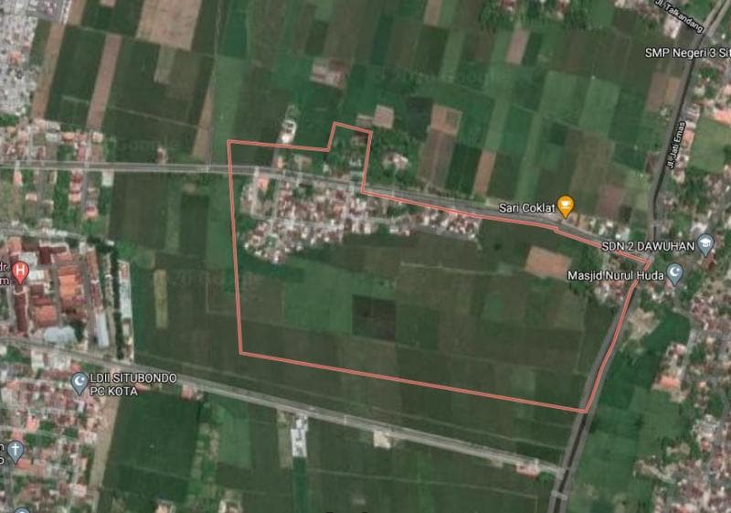 Penampakan Dusun Karang Kenek via Google Map. (Google)&nbsp;