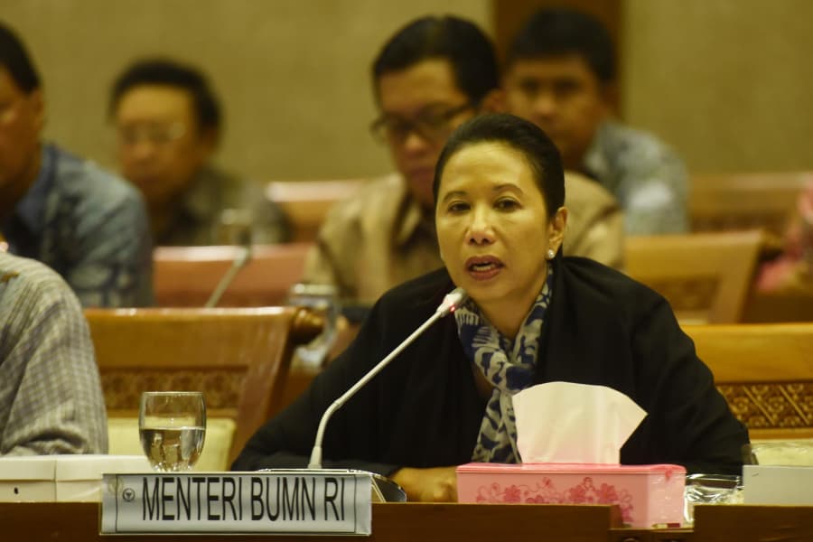 Menteri BUMN Rini Soemarno melaporkan penyebar rekaman ke polisi. (Merahputih.com)