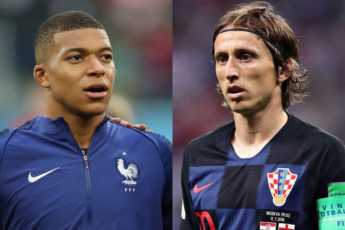 Duel Luka Modric melawan Kylian Mbappe akan tersaji di final Piala Dunia 2018. (Vox.com)