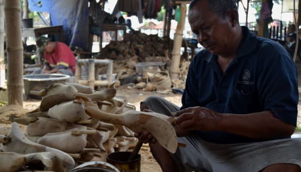 Kerajinan bambu asal Klaten yang menembus pasar internasional. (Timlo.net)