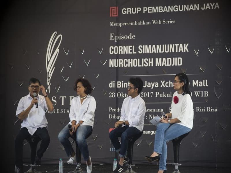 Peluncuran Film ''Web-Series Maestro Indonesia 2017'', Cornel Simanjuntak dan Nurcholis Madjid (PT Pembangunan Jaya)