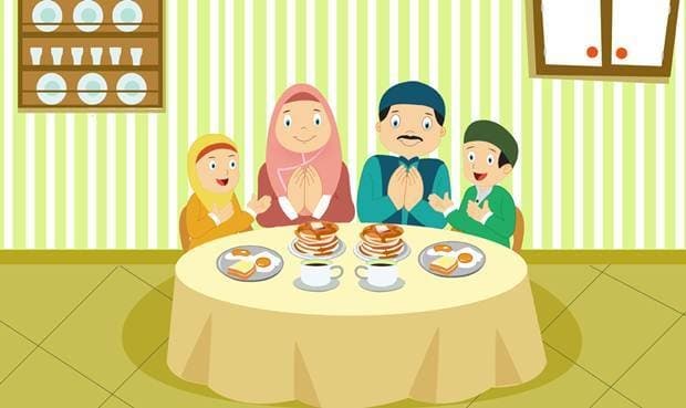 Berdoa sebelum makan. (pustakatoday.com)